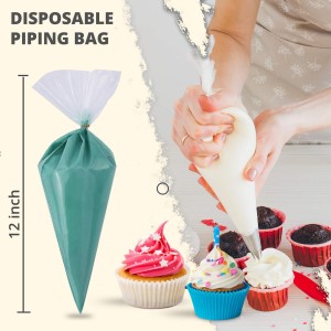 Disposable Piping Bags 12 Inch - 100 Anti Burst Pastry Bags - Icing Piping Bags for Frosting - Ideal for Cakes and Cookies Decoration