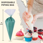 Disposable Piping Bags 16 Inch - 100 Textured Anti Burst Pastry Bags - Icing Piping Bags for Frosting - Ideal for Cakes and Cookies Decoration