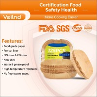 Air Fryer Paper Liners, 100Pcs Parchment Paper, Air Fryer Liners Disposable for Microwave, Non-Stick Air Fryer Liner Square Free of Bleach (9IN)