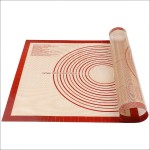Non-slip Silicone Pastry Mat Extra Large with Measurements 28''By 20'' for Silicone Baking Mat, Counter, Dough Rolling, Oven Liner,Fondant/Pie Crust Red