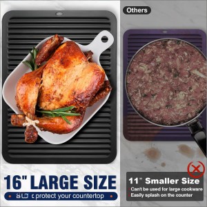 Large Silicone Trivet 16x12 Inch, Trivets for Hot Pots and Pans, Heat Resistant Pot Holders Hot Pads for Kitchen Quartz Countertops, Hot Dishes, 2 Pack