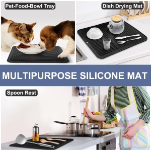 Large Silicone Trivet 16x12 Inch, Trivets for Hot Pots and Pans, Heat Resistant Pot Holders Hot Pads for Kitchen Quartz Countertops, Hot Dishes, 2 Pack