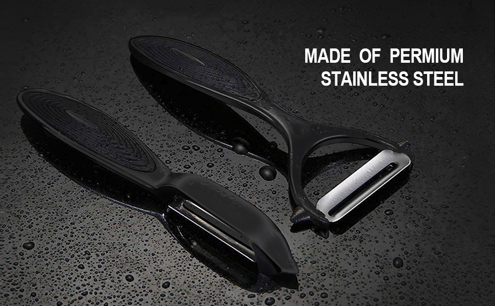 Premium Vegetable Peeler Set – Ultra Sharp Stainless Steel Blades with Non-Slip Ergonomic Handles for Easy Potato, Fruit &amp; Veggie Peeling (2PCS)