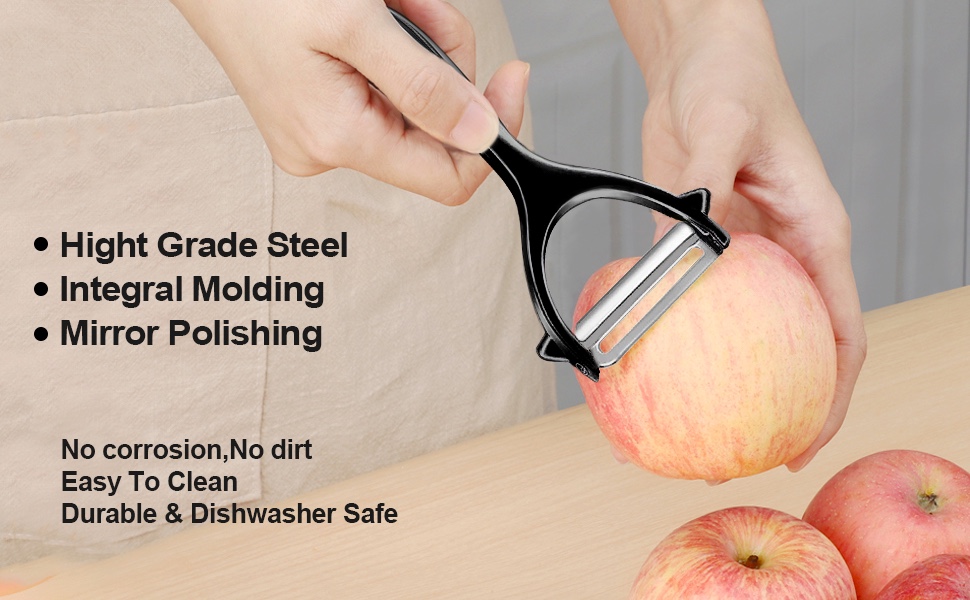 Premium Vegetable Peeler Set – Ultra Sharp Stainless Steel Blades with Non-Slip Ergonomic Handles for Easy Potato, Fruit &amp; Veggie Peeling (2PCS)