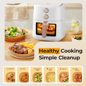 Air Fryer Paper Liners, 250Pcs Parchment Paper, Air Fryer Liners Disposable for Microwave, Non-Stick Air Fryer Liner Square Free of Bleach (8IN)