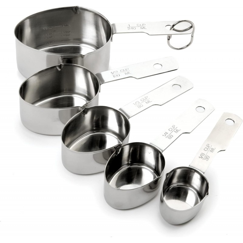 Norpro Set Stainless Steel 5 Piece Measuring Cup, One Size, (3057)