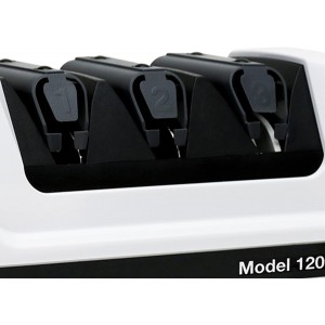 Chef'sChoice Professional Electric Knife Sharpeners With 100-Percent Diamond Abrasives And Precision Angle Guides For 20-Degree Straight-Edge and Serrated Knives, 3-Stage, White