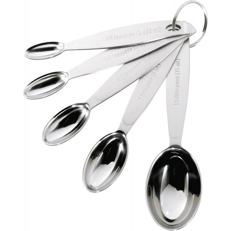 Stainless Steel Measuring Spoon Set Silver, Standard