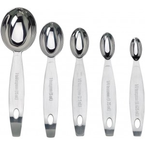 Stainless Steel Measuring Spoon Set Silver, Standard
