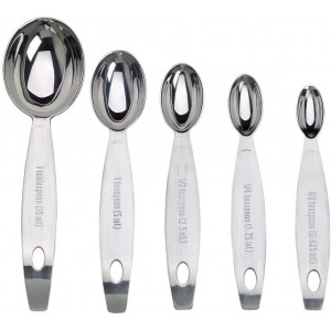 Stainless Steel Measuring Spoon Set Silver, Standard