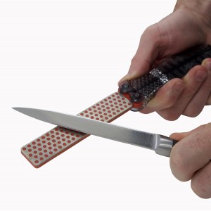 DMT FWFC DuoSharp Double-Sided Diamond Sharpening Stone for Knives and More, 8-Inch, Fine/Coarse, White