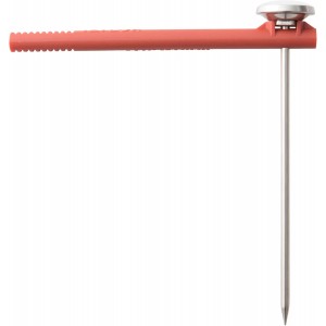 Taylor Instant Read Analog Meat Food Grill BBQ Cooking Kitchen Thermometer with Red Pocket Sleeve for Calibration, 1 inch dial, Stainless Steel