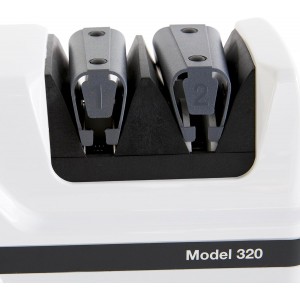 Chef'sChoice Professional Electric Knife Sharpeners FlexHone/Strop With 100-Percent Diamond Abrasives And Precision Angle Guides For 20-Degree Straight-Edge and Serrated Knives, 2-Stage, White