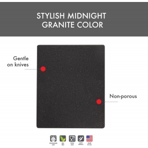 Superboard Reversible Pastry Board, 14 x 17 Inches, Midnight Granite Color - Dishwasher Safe, Plastic, Ideal for Baking and Food Prep