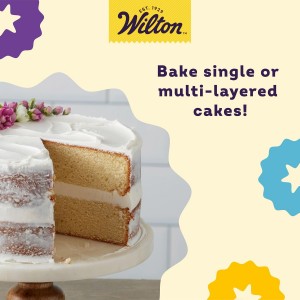Wilton Aluminum Round Cake Pan Set, Durable Anodized, Bakeware for Tiered & Layered Cakes, Even Heating, Rust-Resistant, Professional Cake Baking Pans, 9 x 2 in, Pack of 2