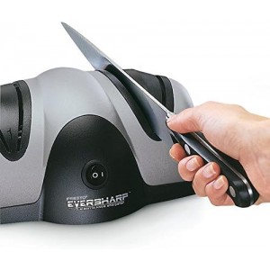 Presto 08800 EverSharp Electric Knife Sharpener, 2-Stage System, Silver/Black
