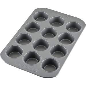 Farberware 12-c. Nonstick Nonstick Bakeware Muffin Pan, Gray