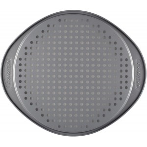 Farberware Nonstick Bakeware Round Pizza/Crisper Pan, 13 Inch, Gray
