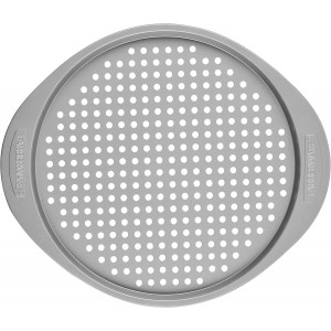 Farberware Nonstick Bakeware Round Pizza/Crisper Pan, 13 Inch, Gray