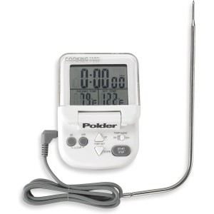 Polder Digital In-Oven Thermometer/Timer, White