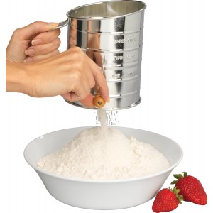 GoodCook Everyday Hand Crank Sifter with Wood Knob, 3 Cup Capacity