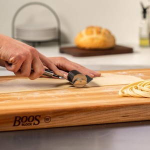 R-Board Series Rectangular Wooden Maple Cutting Board 20”x15” – 1.5” Thick, 12-lb Reversible Butcher Block with Edge-Grain & Finger Grips – Made in the USA