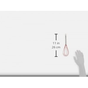 Cuisipro 10-Inch Silicone Flat Whisk, Red