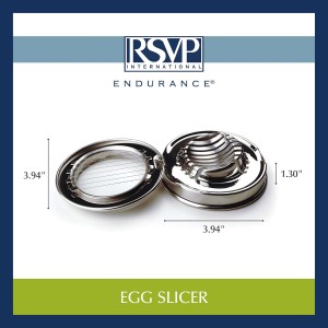 RSVP International Endurance Kitchen Tool Collection Egg & Vegetable Slicer, Durable & Easy to Clean, Dishwasher Safe, 3.94x3.94x1.3