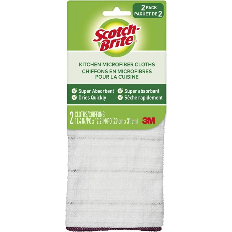 Scotch Brite Kitchen Microfiber Cloth - 2 ea