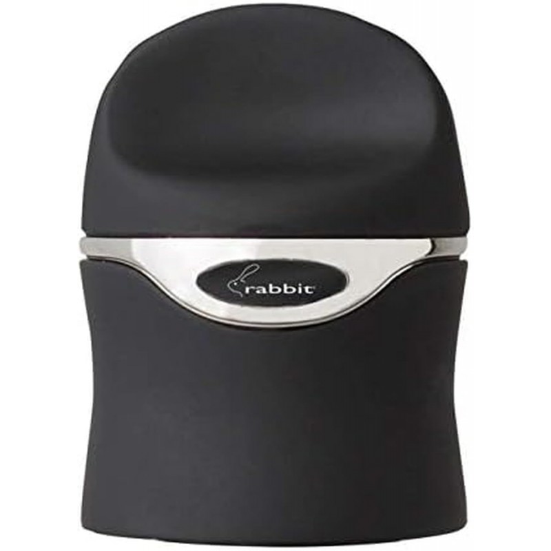 Rabbit Champagne and Wine Sealer, Airtight Wine and Champagne Stopper, Keeps Bubbles Fresh Longer, Easy to Use, Velvet Black, Essential Bar Tool