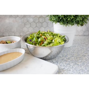 Fox Run Stainless Steel Small Mixing Bowl, 7.25 x 7.25 x 3.75 inches, Metallic