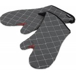 San Jamar Bestguard Oven Mitt with Reinforced Webguard Plus, Cotton, 15 Inches, Black