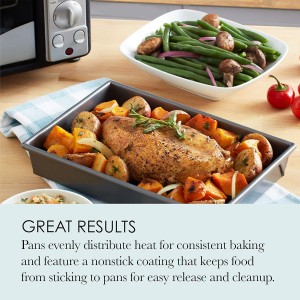 Chicago Metallic Professional 4-Piece Non-Stick Toaster Oven Set