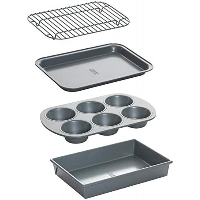 Chicago Metallic Professional 4-Piece Non-Stick Toaster Oven Set