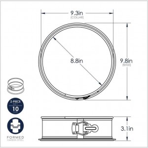 Nordic Ware Springform, 2-Piece Set 9 Inch Pan, 10 Cup Capacity