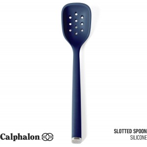 Calphalon Edge Silicone Flexible Slotted Spoon/Skimmer - Navy Blue