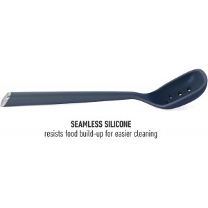 Calphalon Edge Silicone Flexible Slotted Spoon/Skimmer - Navy Blue