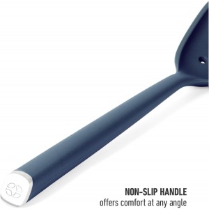 Calphalon Edge Silicone Flexible Slotted Spoon/Skimmer - Navy Blue