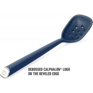 Calphalon Edge Silicone Flexible Slotted Spoon/Skimmer - Navy Blue