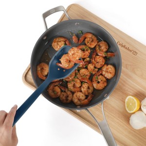 Calphalon Edge Silicone Flexible Slotted Spoon/Skimmer - Navy Blue