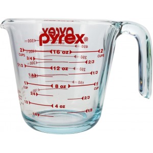 Pyrex 6001075 2 Cup Glass Measuring Cup - Made in USA