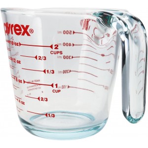Pyrex 6001075 2 Cup Glass Measuring Cup - Made in USA