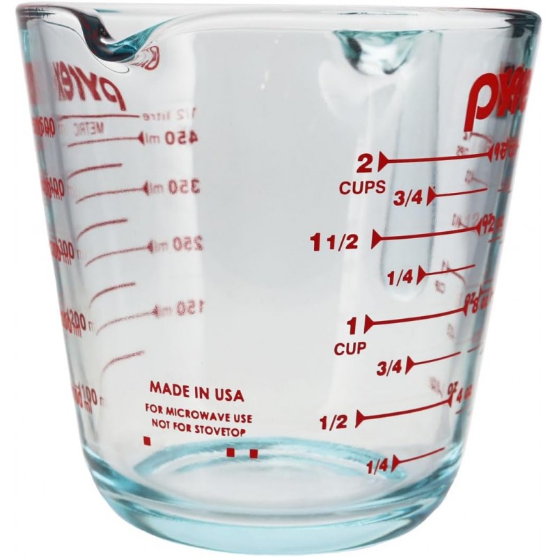 Pyrex 6001075 2 Cup Glass Measuring Cup - Made in USA