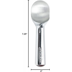 Zeroll Original 4 oz Ice Cream Scoop, Size 10, in Silver/Brown (1010)