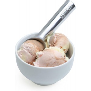 Zeroll Original 4 oz Ice Cream Scoop, Size 10, in Silver/Brown (1010)