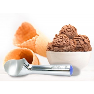 Zeroll 1012 Original Ice Cream Unique Liquid Filled Heat Conductive Handle Simple One Piece Aluminum Design Easy Release 24 Scoops per Gallon Made in USA, 3-Ounce, Silver