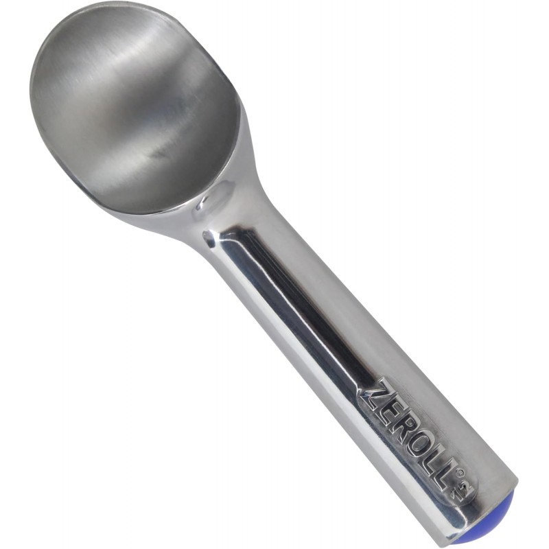 Zeroll 1012 Original Ice Cream Unique Liquid Filled Heat Conductive Handle Simple One Piece Aluminum Design Easy Release 24 Scoops per Gallon Made in USA, 3-Ounce, Silver