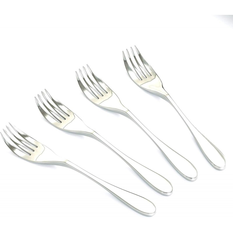 Knork Gloss Forks, Set of 4, Gloss Stainless Steel