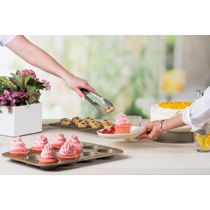 Cuisipro 12-Inch Stainless Steel Locking Tongs