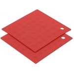 MIU France Set of 2 Silicone Pot Holders, Red